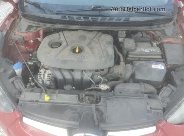 KMHDH4AE0GU607123 2016 HYUNDAI ELANTRA Красный Вид задней части салона