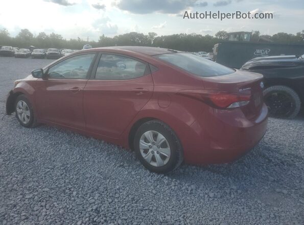 KMHDH4AE0GU607123 2016 HYUNDAI ELANTRA Красный Задняя левая четверть