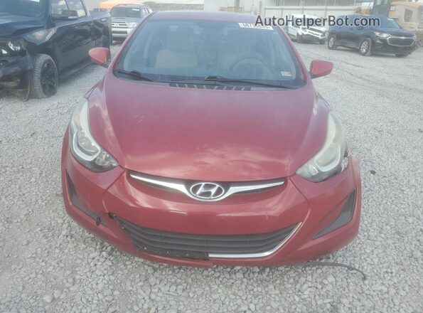 KMHDH4AE0GU607123 2016 HYUNDAI ELANTRA Красный Вид спереди