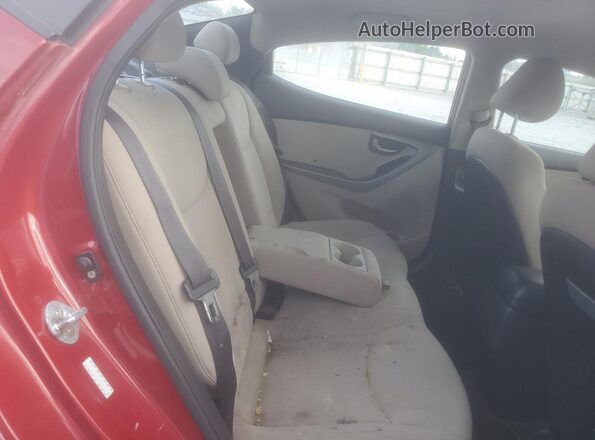 KMHDH4AE0GU607123 2016 HYUNDAI ELANTRA Красный Вид задних сидений