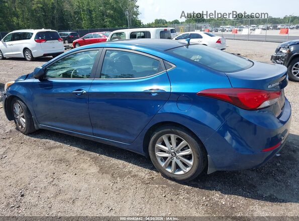KMHDH4AE1GU511114 2016 HYUNDAI ELANTRA Blue Задня ліва чверть