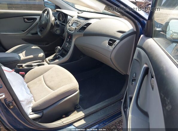 KMHDH4AE1GU511114 2016 HYUNDAI ELANTRA Blue Вид салону спереду
