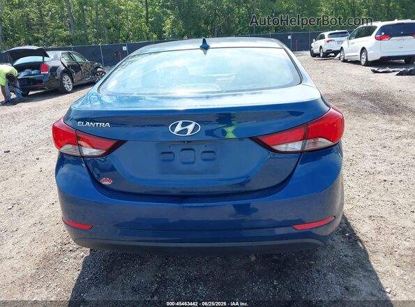 KMHDH4AE1GU511114 2016 HYUNDAI ELANTRA Blue 