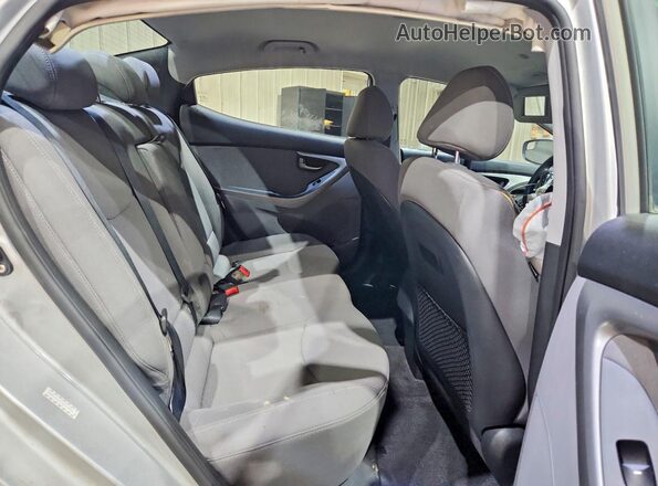 KMHDH4AE1GU575993 2016 HYUNDAI ELANTRA Silver Rear seats view