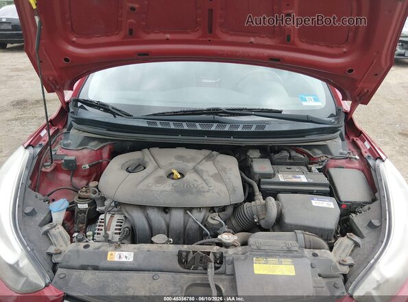 KMHDH4AE1GU643449 2016 HYUNDAI ELANTRA Red Вид ззаду