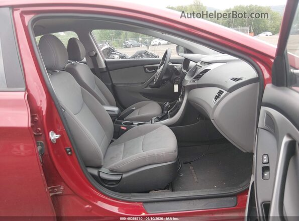 KMHDH4AE1GU643449 2016 HYUNDAI ELANTRA Red Вид салону спереду