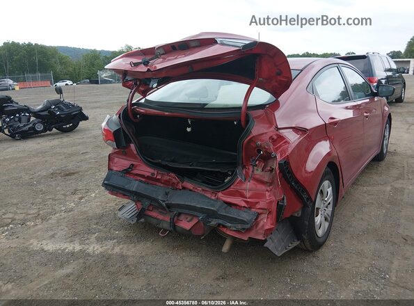 KMHDH4AE1GU643449 2016 HYUNDAI ELANTRA Red 