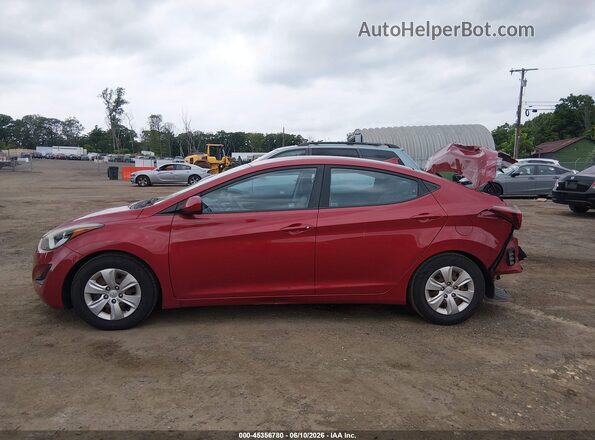 KMHDH4AE1GU643449 2016 HYUNDAI ELANTRA Red 