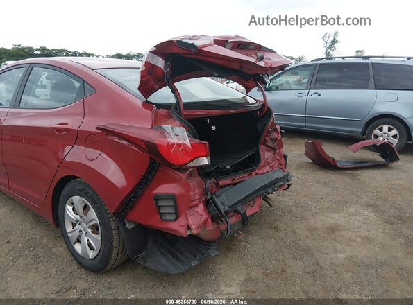 KMHDH4AE1GU643449 2016 HYUNDAI ELANTRA Red 