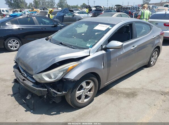 KMHDH4AE2GU504267 2016 HYUNDAI ELANTRA Gray წინა მარცხენა ხედი სამი მეოთხედიდან