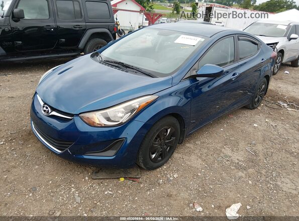 KMHDH4AE2GU547622 2016 HYUNDAI ELANTRA Blue Front left