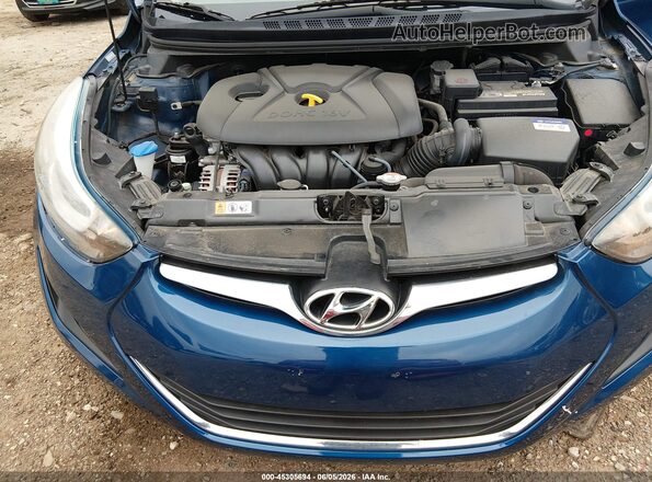 KMHDH4AE2GU547622 2016 HYUNDAI ELANTRA Blue Rear view