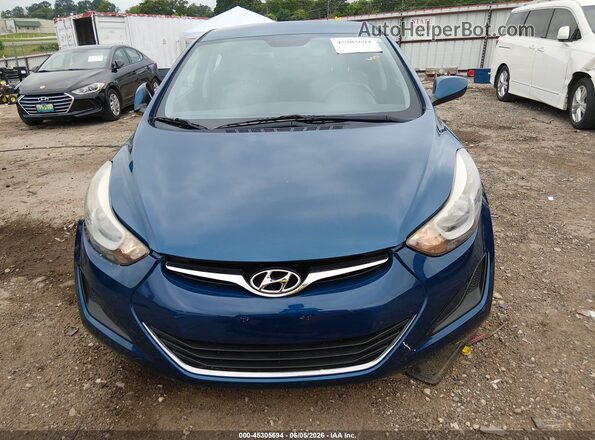 KMHDH4AE2GU547622 2016 HYUNDAI ELANTRA Blue Instrument cluster view