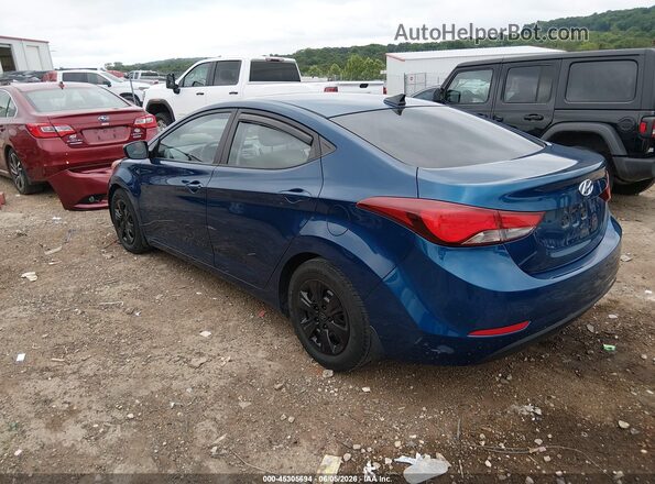 KMHDH4AE2GU547622 2016 HYUNDAI ELANTRA Blue Rear left