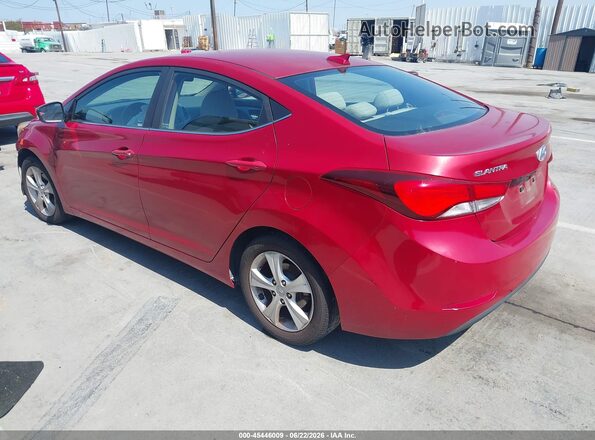 KMHDH4AE2GU584203 2016 HYUNDAI ELANTRA Red Rear left