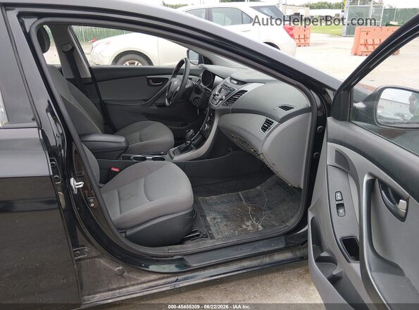 KMHDH4AE2GU607463 2016 HYUNDAI ELANTRA Black წინა სალონის ხედი