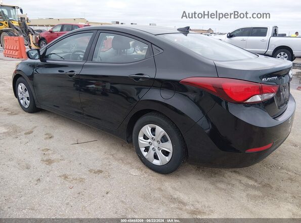KMHDH4AE2GU607463 2016 HYUNDAI ELANTRA Black უკანა მარცხენა