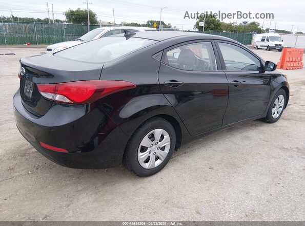 KMHDH4AE2GU607463 2016 HYUNDAI ELANTRA Black უკანა მარჯვენა