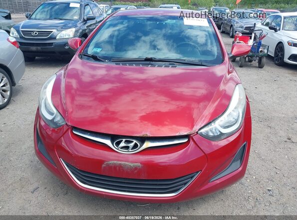 KMHDH4AE2GU619340 2016 HYUNDAI ELANTRA Red Вид спереду