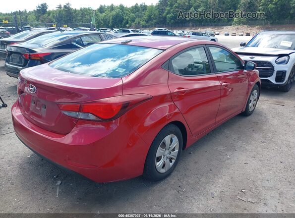 KMHDH4AE2GU619340 2016 HYUNDAI ELANTRA Red Задня права чверть