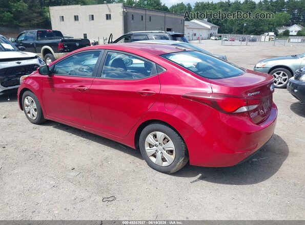 KMHDH4AE2GU619340 2016 HYUNDAI ELANTRA Red Задня ліва чверть