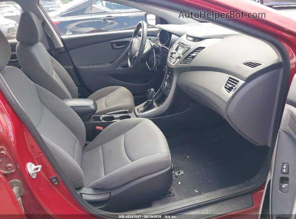 KMHDH4AE2GU619340 2016 HYUNDAI ELANTRA Red Вид салону спереду