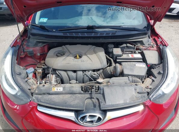 KMHDH4AE2GU619340 2016 HYUNDAI ELANTRA Red Вид ззаду
