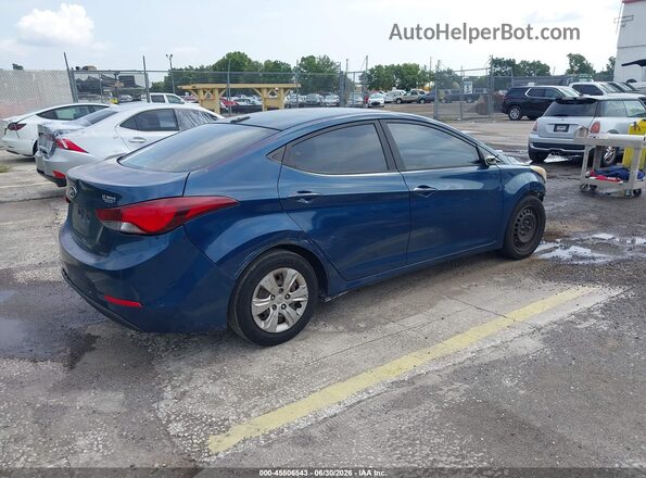 KMHDH4AE2GU642794 2016 HYUNDAI ELANTRA Blue Trasero derecho