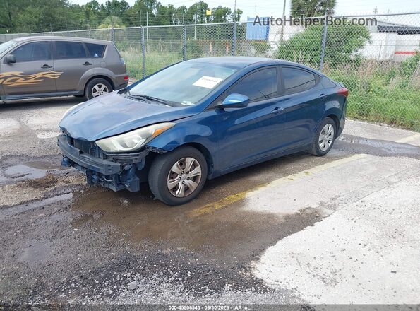 KMHDH4AE2GU642794 2016 HYUNDAI ELANTRA Blue Vista tres cuartos delantera izquierda