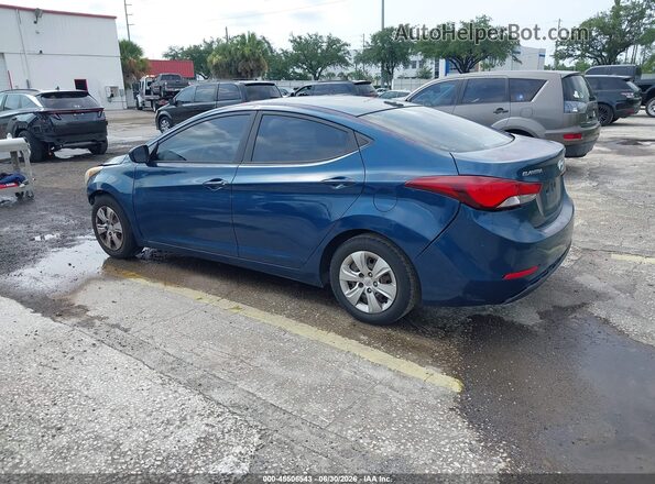 KMHDH4AE2GU642794 2016 HYUNDAI ELANTRA Blue Trasero izquierdo