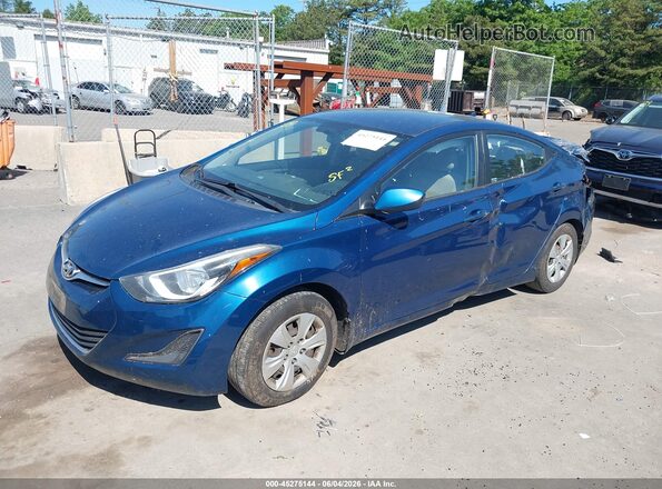 KMHDH4AE3GU543790 2016 HYUNDAI ELANTRA Blue Vista tres cuartos delantera izquierda