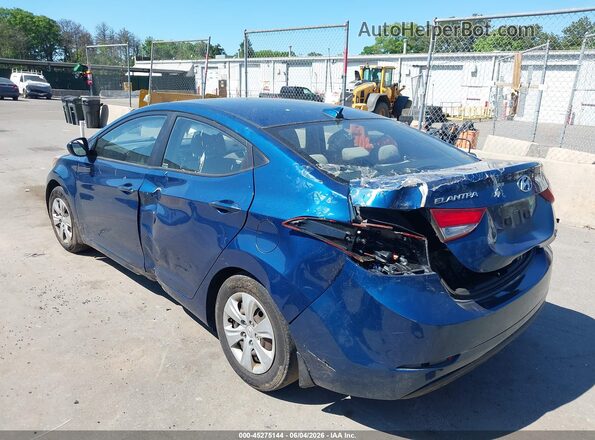 KMHDH4AE3GU543790 2016 HYUNDAI ELANTRA Blue Vista frontal