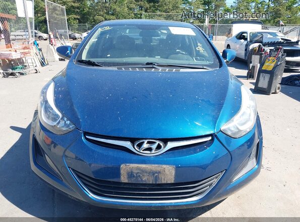 KMHDH4AE3GU543790 2016 HYUNDAI ELANTRA Blue Vista del salpicadero