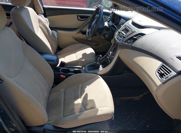 KMHDH4AE3GU543790 2016 HYUNDAI ELANTRA Blue Vista interior delantera