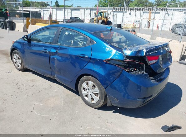 KMHDH4AE3GU543790 2016 HYUNDAI ELANTRA Blue Trasero izquierdo