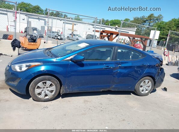 KMHDH4AE3GU543790 2016 HYUNDAI ELANTRA Blue Vista interior trasera
