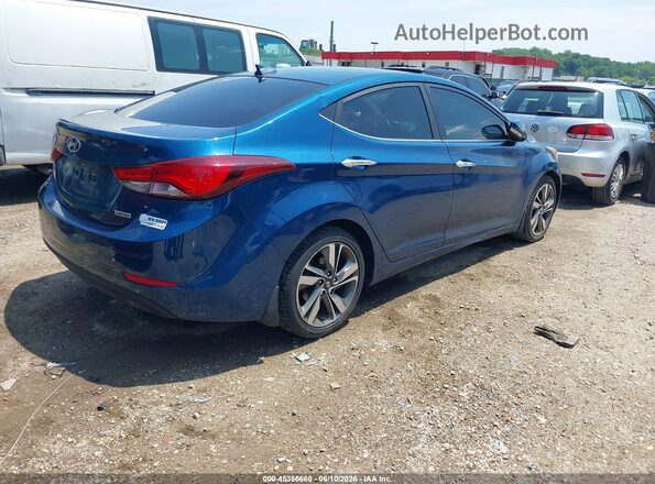 KMHDH4AE3GU622053 2016 HYUNDAI ELANTRA Dark Blue Trasero derecho