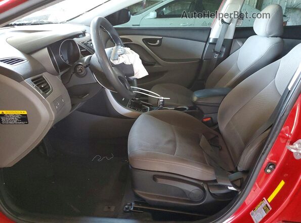 KMHDH4AE4GU482885 2016 HYUNDAI ELANTRA Red Вид салону спереду