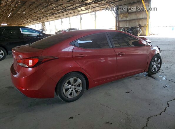 KMHDH4AE4GU482885 2016 HYUNDAI ELANTRA Red Задня права чверть
