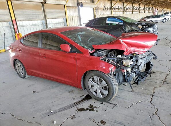 KMHDH4AE4GU482885 2016 HYUNDAI ELANTRA Red Передня права чверть