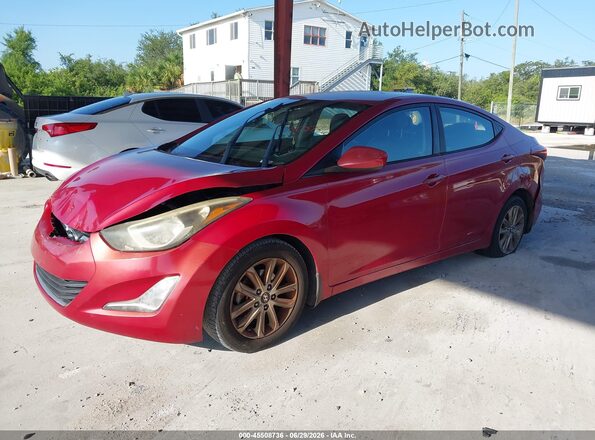 KMHDH4AE4GU511057 2016 HYUNDAI ELANTRA Red Передня ліва чверть