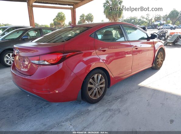 KMHDH4AE4GU511057 2016 HYUNDAI ELANTRA Red Задня права чверть