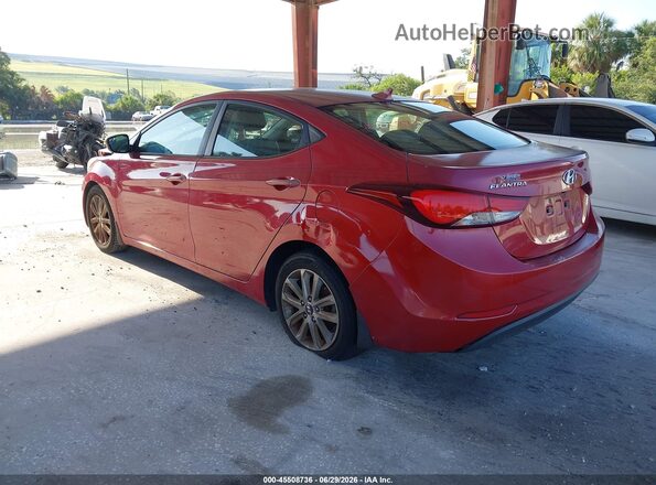 KMHDH4AE4GU511057 2016 HYUNDAI ELANTRA Red Задня ліва чверть
