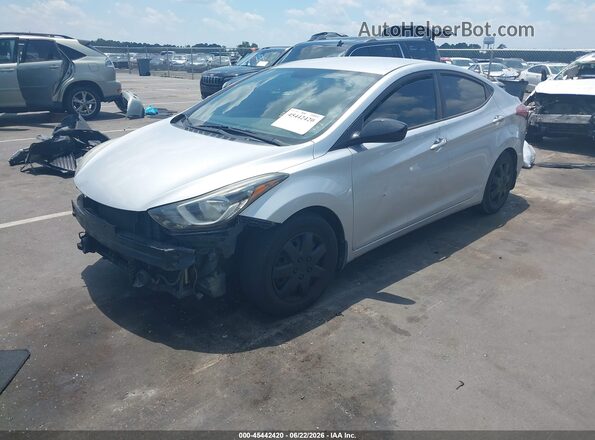 KMHDH4AE4GU530966 2016 HYUNDAI ELANTRA Silver Առջևի ձախ երեք քառորդ տեսարան