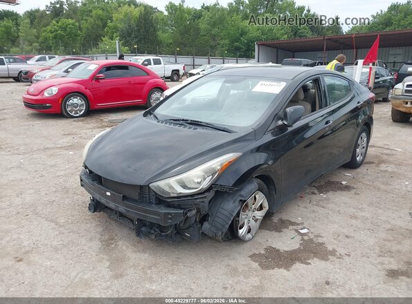 KMHDH4AE4GU583604 2016 HYUNDAI ELANTRA Black Front left