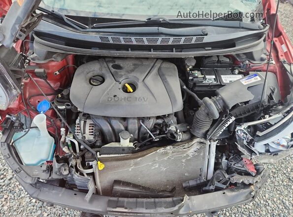 KMHDH4AE4GU589161 2016 HYUNDAI ELANTRA Red Vista interior trasera