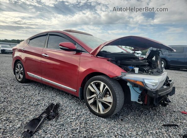 KMHDH4AE4GU589161 2016 HYUNDAI ELANTRA Red Delantero derecho