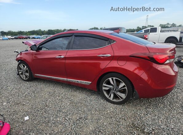 KMHDH4AE4GU589161 2016 HYUNDAI ELANTRA Red Trasero izquierdo
