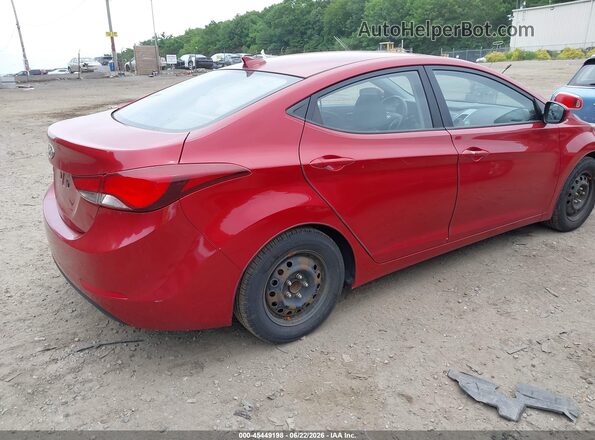 KMHDH4AE4GU606959 2016 HYUNDAI ELANTRA Red Tył prawy