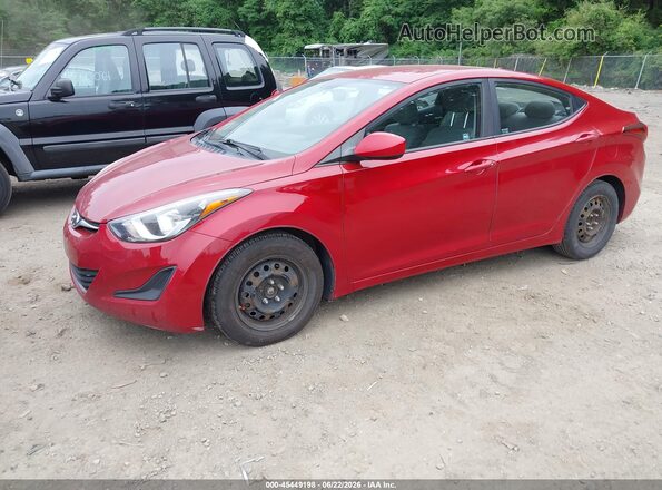 KMHDH4AE4GU606959 2016 HYUNDAI ELANTRA Red Przód lewy